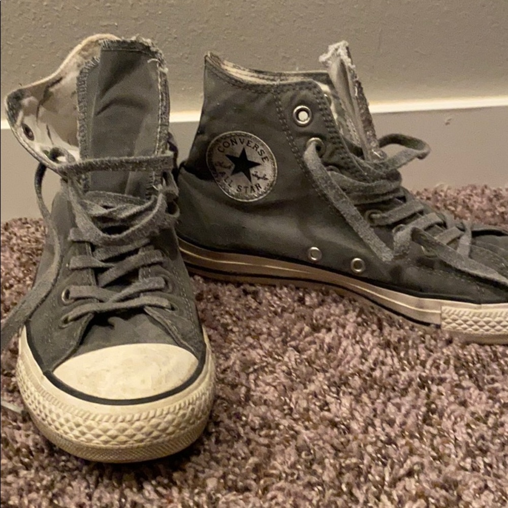 Grey dyed converse